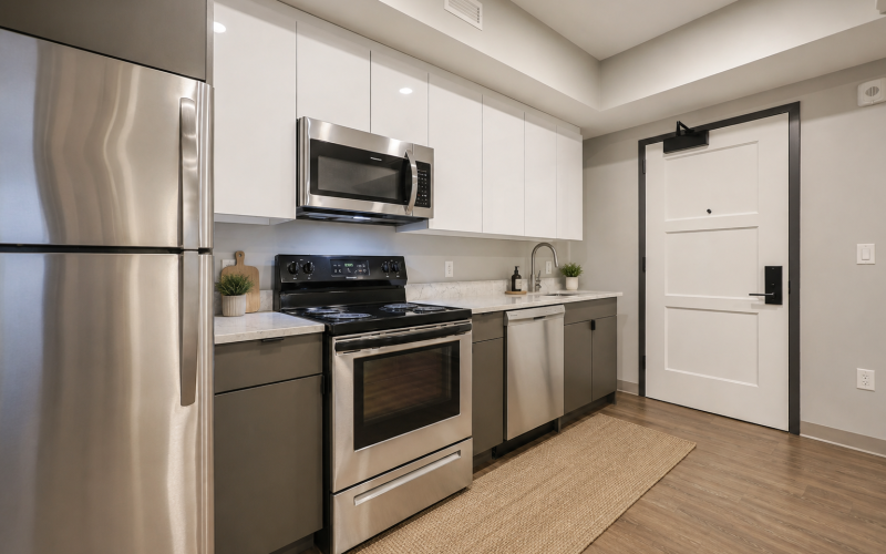 Kitchen With Modern Appliances and Finishes